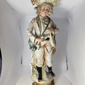 Rare 12” J.C. Gipplein German Bisque Porcelain Statue, DEP 9461 Victorian Boy
